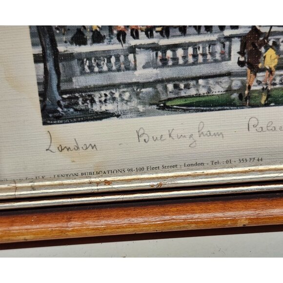 1976 Print Maurice Legendres Krisarts Buckingham Palace London Framed Vintage Ar - Picture 5 of 7